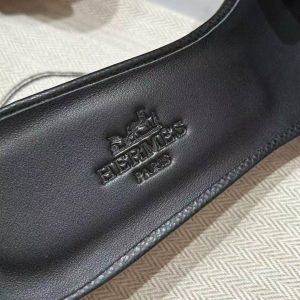 Hermes Oasis Sandal Women High Heel Sandal in Epsom Heritage Calfskin Black - Image 10