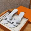 Hermes Oasis Sandal Women High Heel Sandal in Epsom Heritage Calfskin Blue Chacier