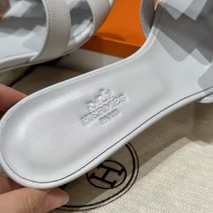 Hermes Oasis Sandal Women High Heel Sandal in Epsom Heritage Calfskin Blue Chacier - Image 5