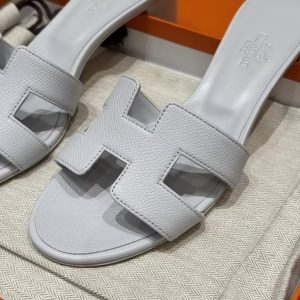 Hermes Oasis Sandal Women High Heel Sandal in Epsom Heritage Calfskin Blue Chacier - Image 4