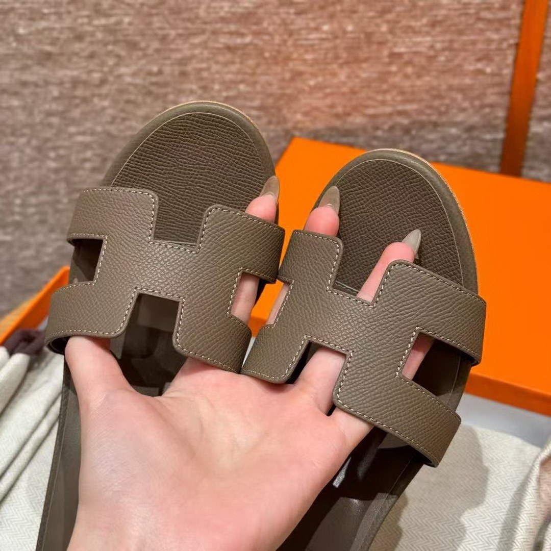 Hermes Oasis Sandal Women High Heel Sandal in Epsom Heritage Calfskin Etoupe H151215Z X3350 - Image 9
