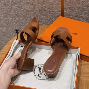 Hermes Oasis Sandal Women High Heel Sandal in Epsom Heritage Calfskin Gold H222203Z 20355 - Image 14