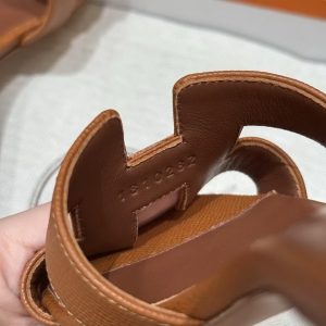 Hermes Oasis Sandal Women High Heel Sandal in Epsom Heritage Calfskin Gold H222203Z 20355 - Image 7