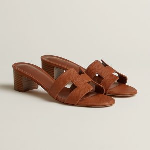 Hermes Oasis Sandal Women High Heel Sandal in Epsom Heritage Calfskin Gold H222203Z 20355 - Image 4