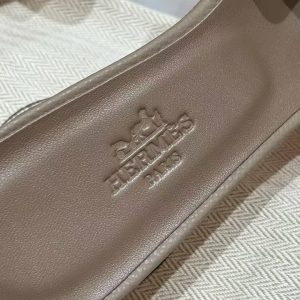 Hermes Oasis Sandal Women High Heel Sandal in Epsom Heritage Calfskin Gris Asphalte - Image 9