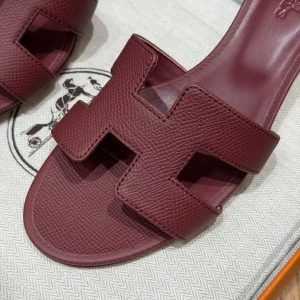 Hermes Oasis Sandal Women High Heel Sandal in Epsom Heritage Calfskin Hermes Red - Image 6