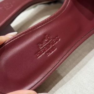 Hermes Oasis Sandal Women High Heel Sandal in Epsom Heritage Calfskin Hermes Red - Image 4