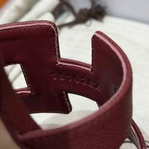 Hermes Oasis Sandal Women High Heel Sandal in Epsom Heritage Calfskin Hermes Red - Image 3