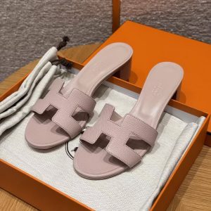 Hermes Oasis Sandal Women High Heel Sandal in Epsom Heritage Calfskin Terre Cuite