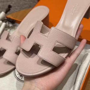 Alternative view of Hermes Oasis Sandal Women High Heel Sandal in Epsom Heritage Calfskin Terre Cuite
