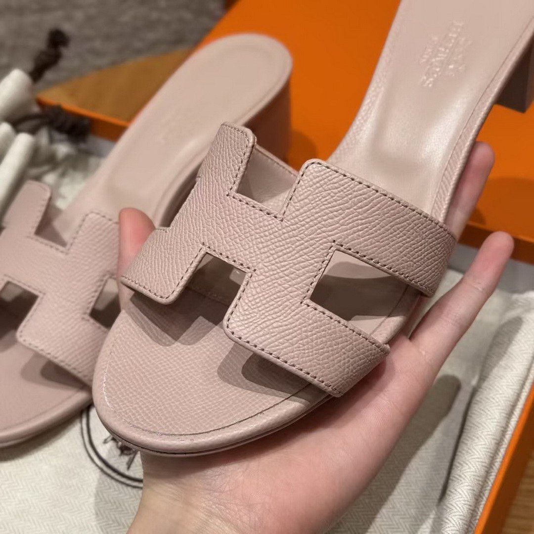 Hermes Oasis Sandal Women High Heel Sandal in Epsom Heritage Calfskin Terre Cuite - Image 2