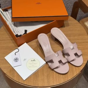 Hermes Oasis Sandal Women High Heel Sandal in Epsom Heritage Calfskin Terre Cuite - Image 8