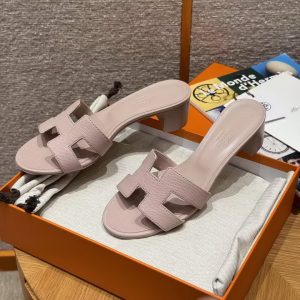 Hermes Oasis Sandal Women High Heel Sandal in Epsom Heritage Calfskin Terre Cuite - Image 3