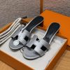 Hermes Oasis Sandal Women High Heel Sandal in Goatskin with Metallic Finish Gris Argenté H261186Z 52350