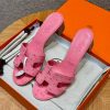 Hermes Oasis Sandal Women High Heel Sandal in Ostrich Bubble Gum