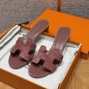 Hermes Oasis Sandal Women High Heel Sandal in Suede Goatskin Rose Antique H221257Z RA350