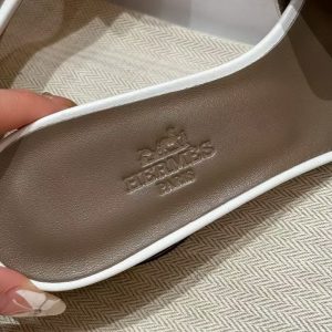 Hermes Oasis Sandal Women High Heel Sandal in Swift Calfskin Blanc H071002Z 02340 - Image 13