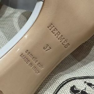 Hermes Oasis Sandal Women High Heel Sandal in Swift Calfskin Blanc H071002Z 02340 - Image 11