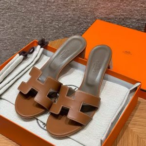 Hermes Oasis Sandal Women High Heel Sandal in Swift Calfskin Gold H071002Z 03340