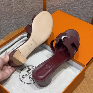 Hermes Oasis Sandal Women High Heel Sandal in Swift Calfskin Hermes Red - Image 12