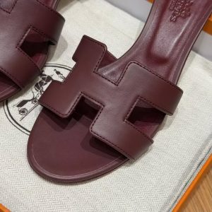 Hermes Oasis Sandal Women High Heel Sandal in Swift Calfskin Hermes Red - Image 6