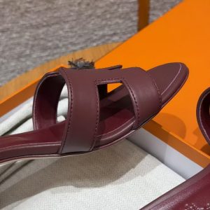Hermes Oasis Sandal Women High Heel Sandal in Swift Calfskin Hermes Red - Image 5