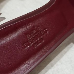 Hermes Oasis Sandal Women High Heel Sandal in Swift Calfskin Hermes Red - Image 4
