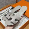 Hermes Oasis Sandal Women High Heel Sandal in Swift Calfskin Pebble Beige