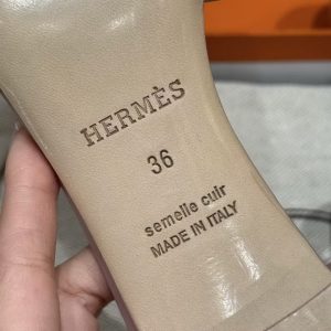 Hermes Oasis Sandal Women High Heel Sandal in Swift Calfskin Rose Cancan - Image 10
