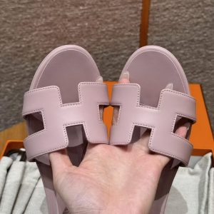 Hermes Oasis Sandal Women High Heel Sandal in Swift Calfskin Rose Cancan - Image 8