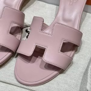Hermes Oasis Sandal Women High Heel Sandal in Swift Calfskin Rose Cancan - Image 7