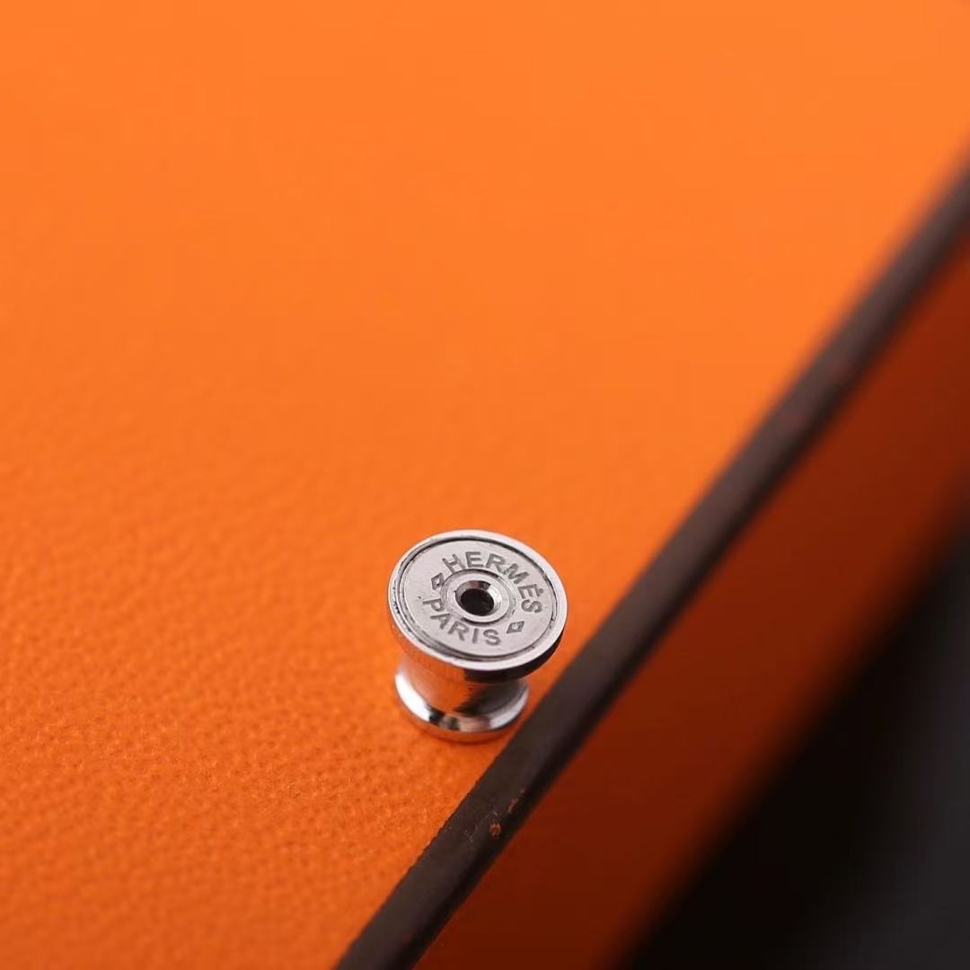 Hermes Olympe Earrings Box Calfskin Yellow Gold Craie H011123CC10 - Image 5