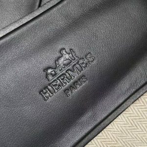 Hermes Oran Sandal Women Box Calfskin Noir H021056Z 01340 - Image 5