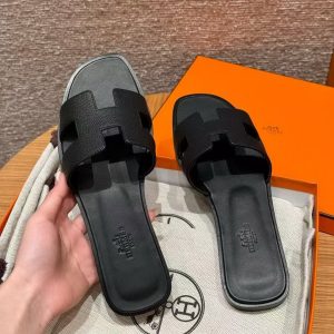 Hermes Oran Sandal Women Epsom Calfskin 89 Black - Image 11