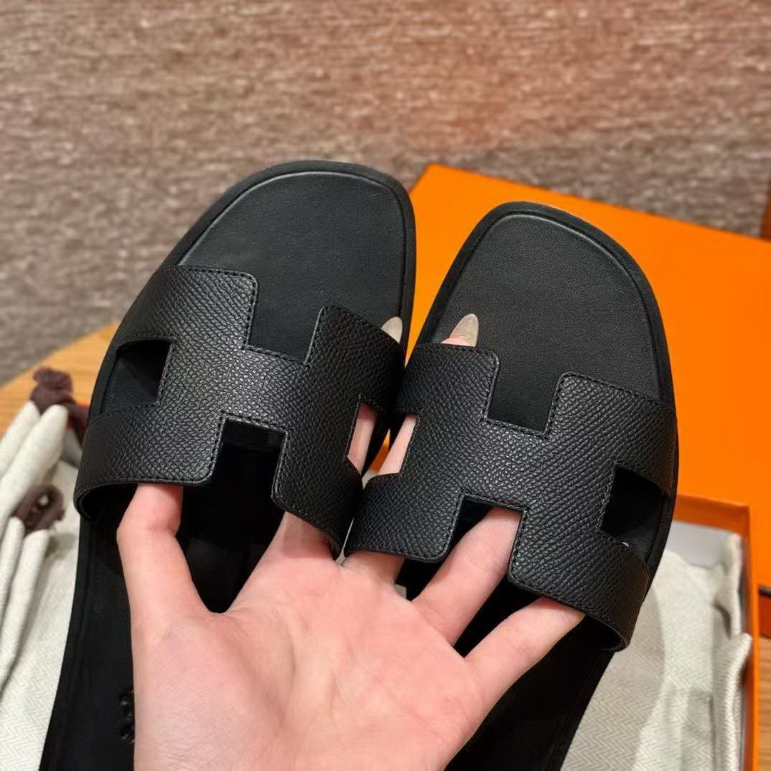 Hermes Oran Sandal Women Epsom Calfskin 89 Black - Image 5