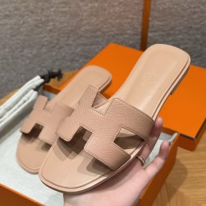 Hermes Oran Sandal Women Epsom Calfskin Beige Perlino H202272Z DI345 - Image 13
