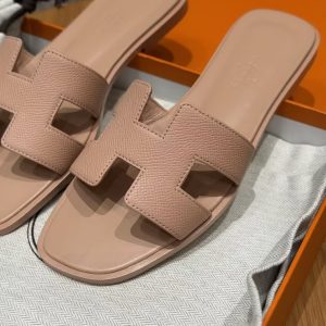 Hermes Oran Sandal Women Epsom Calfskin Beige Perlino H202272Z DI345 - Image 11
