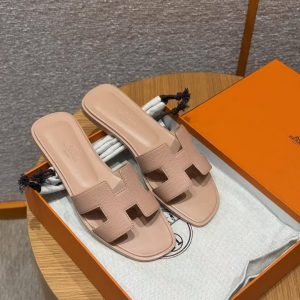 Hermes Oran Sandal Women Epsom Calfskin Beige Perlino H202272Z DI345 - Image 6