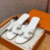 Hermes Oran Sandal Women Epsom Calfskin Blanc