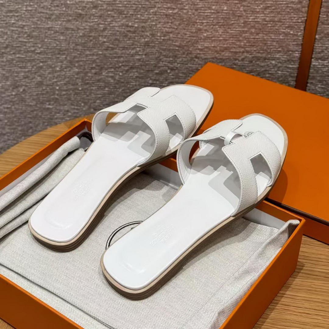 Hermes Oran Sandal Women Epsom Calfskin Blanc - Image 11