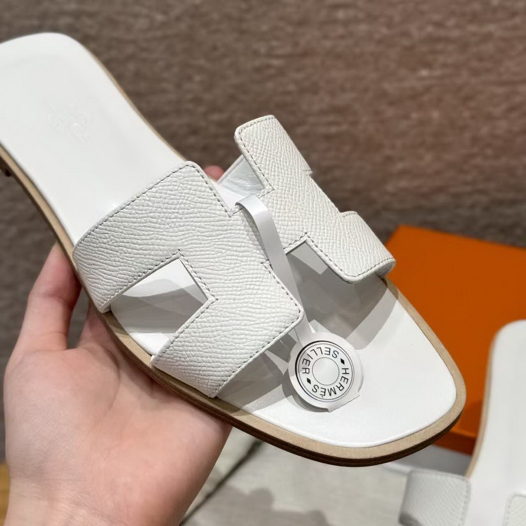 Hermes Oran Sandal Women Epsom Calfskin Blanc - Image 9