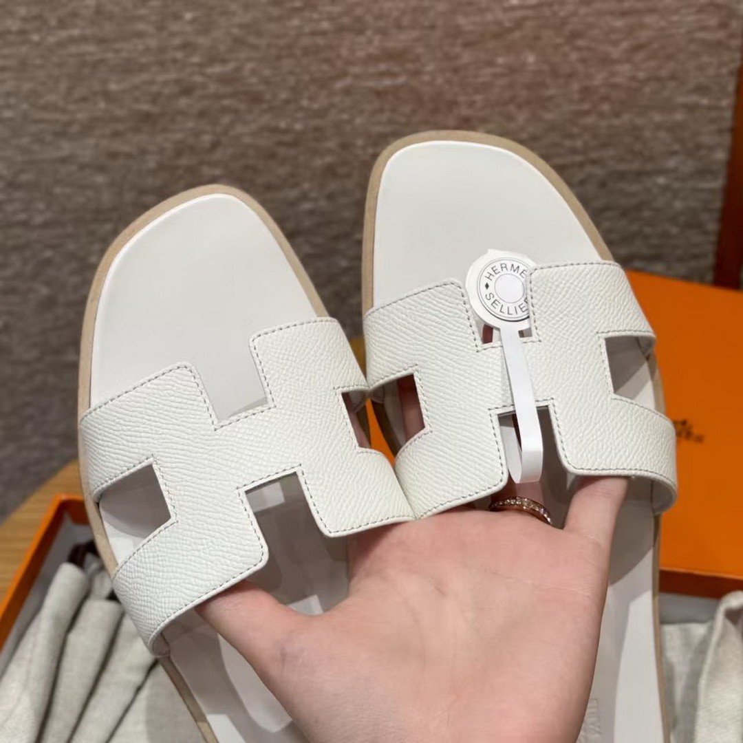 Hermes Oran Sandal Women Epsom Calfskin Blanc - Image 8