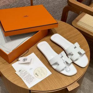 Hermes Oran Sandal Women Epsom Calfskin Blanc - Image 5