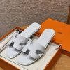 Hermes Oran Sandal Women Epsom Calfskin Blue Chacier