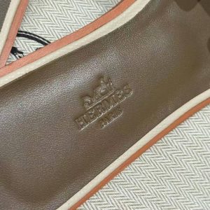 Hermes Oran Sandal Women Epsom Calfskin Craie Etoupe - Image 9