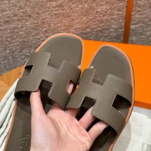 Hermes Oran Sandal Women Epsom Calfskin Etoupe H202272Z X3350 - Image 6