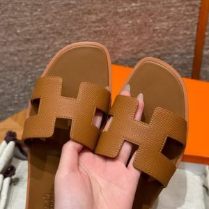Hermes Oran Sandal Women Epsom Calfskin Gold H222099Z 20340 - Image 8