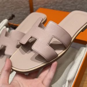Alternative view of Hermes Oran Sandal Women Epsom Calfskin Rose Porcelaine H202272Z 27340