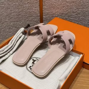 Hermes Oran Sandal Women Epsom Calfskin Rose Porcelaine H202272Z 27340 - Image 14