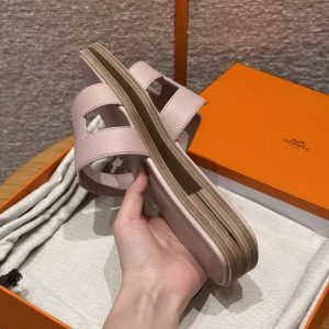 Hermes Oran Sandal Women Epsom Calfskin Rose Porcelaine H202272Z 27340 - Image 13